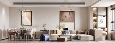 现代客餐厅3D模型下载